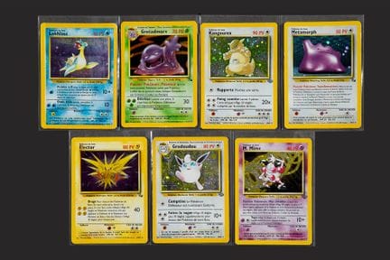 Pokémon: 7 holographic cards

Jungle and Fossil Co