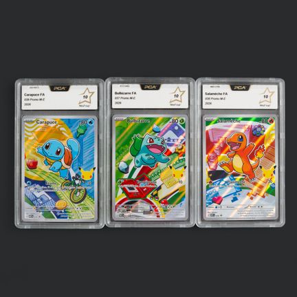 Pokémon: 3 starters

Squirtle, Bulbasaur, and Char