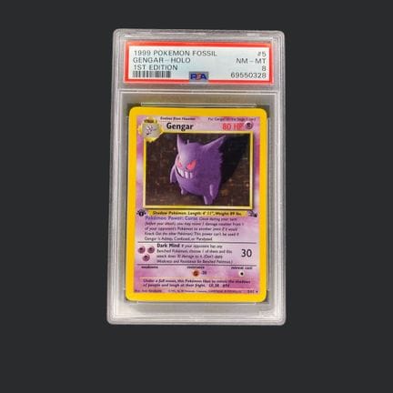 Pokémon: Gengar Holo Fossil 1st Edition PSA 8

Gen