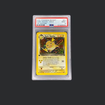 Pokémon: Dark Raichu Rocket 1st Edition PSA 9

Dar