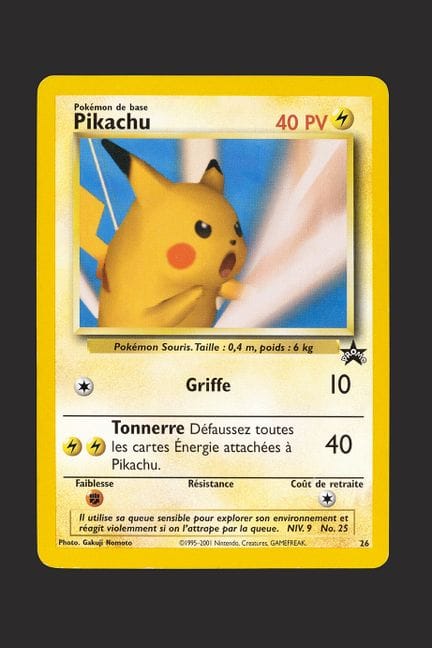 Pokémon: Pikachu Black Star Promo 26 FR

Pikachu B