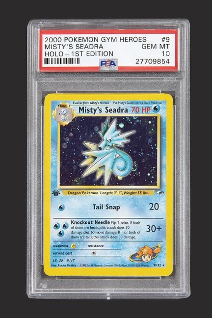 Pokémon: Misty's Seadra Gym Heroes 1st ed. ENG PSA
