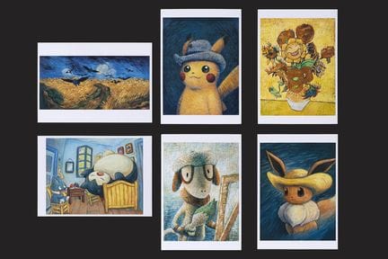 Pokémon: Set of 12 postcards from the Van Gogh Mus