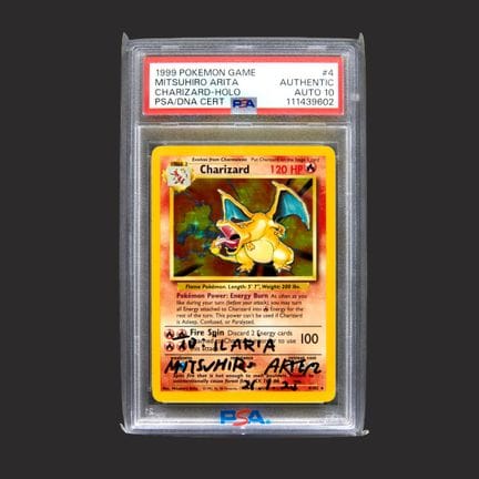 Pokémon: Charizard PSA Authentic, signed by Mitsuh