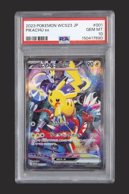 Pokémon: Pikachu Ex WCS23 001/030 JAP PSA 10

Lang