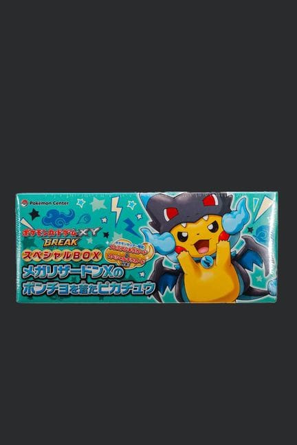 Pokémon: Pikachu Poncho Box Mega Charizard X

Pika