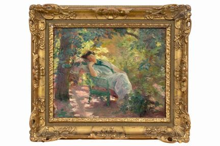 VICTOR TARDIEU (1870-1937)

Caroline au jardin, 19