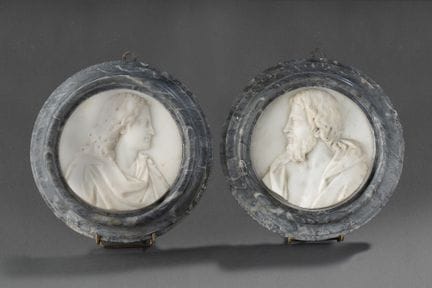 ZWEI APOSTELPORTRAITS IN MEDAILLONS

als Gegenstüc