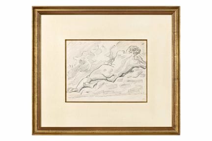 安德烈·马松（1896-1987）

《背影中的裸体仙女》（据弗朗索瓦·布歇原作），1951年

铅