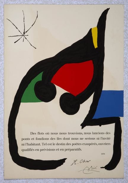 胡安·米罗（1893-1983）

《米罗-夏尔》，1976年 [克雷默 1096]

阿什斯羊皮纸