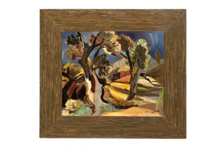 LUDWIG KLIMEK (1912 – 1992)

Haus hinter Bäumen in