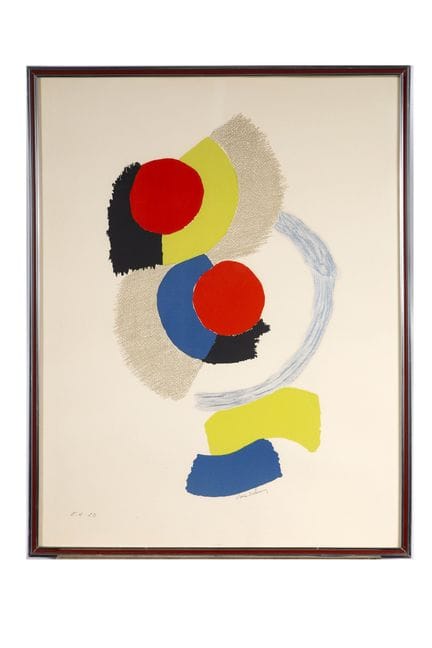 索尼亚·德洛内（1885-1979）

葡萄牙玩具

阿什斯（Arches）羊皮纸上的彩色石版画
右