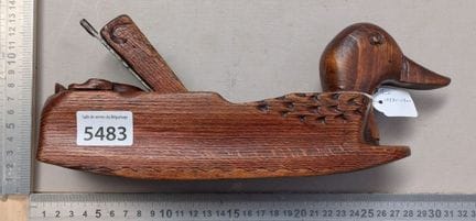 Rabot en bois décoratif fonctionnel, sculpté en fo