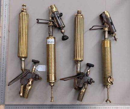 4 anciens chalumeaux à souder voir poinçon - Dimen