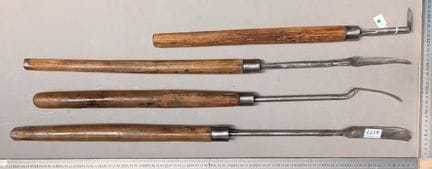 4 outils de sabotier - Dimensions et état voir pho