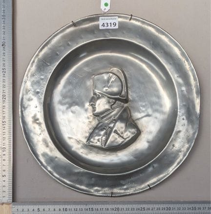 NAPOLEON Pewter Plate - See photos for dimensions 
