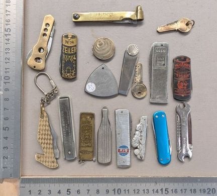 Lot de couteaux ou canifs anciens - Dimensions et 