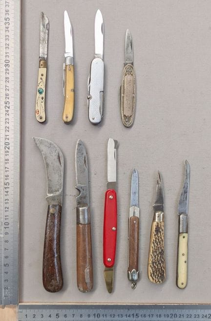Lot de couteaux ou canifs anciens - Dimensions et 