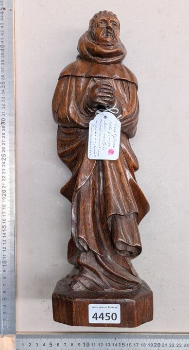Sculpture religieuse en bois - Dimensions et état 