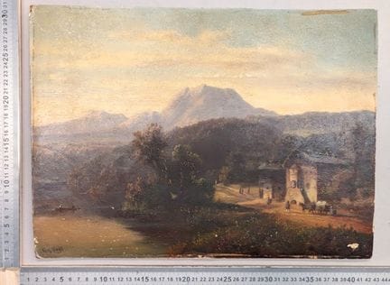 Ancienne peinture GG.Vogh 1795-1843 - Dimensions e