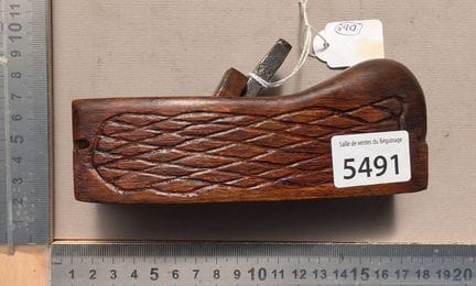Petit rabot à mains en bois galbé H.A 1850-1900 - 
