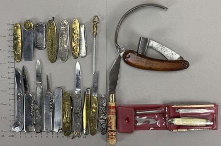 Lot de couteaux ou canifs anciens - Dimensions et 