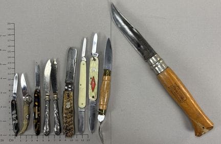 Lot de couteaux ou canifs anciens - Dimensions et 