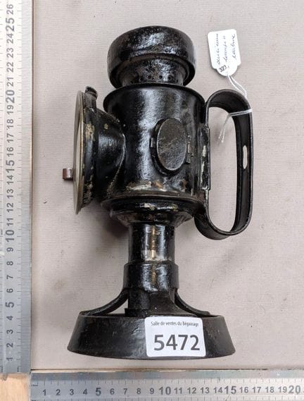 Ancienne lampe à carbure - Dimensions et état voir