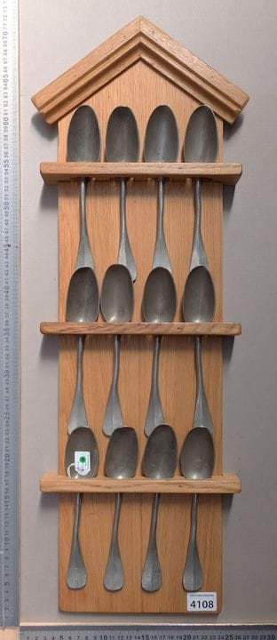 1 porte cuillère en chêne 12 pièces - Dimensions e