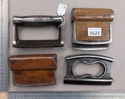 4 anciens fers à joints de maçon - Dimensions et é