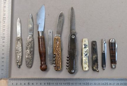 Lot de couteaux et canifs anciens - Dimensions et 