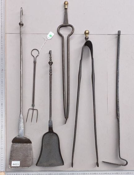 Necessaire de cheminée  fer forgé  - Dimensions et
