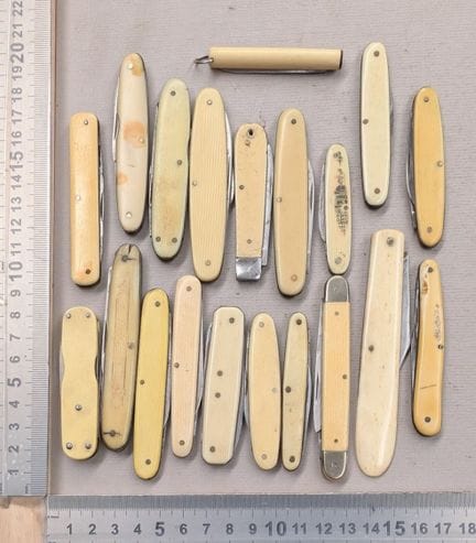 Lot de 20 canifs anciens 1890 -1900 - Dimensions e