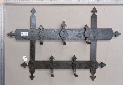 Wrought-iron bench—See photos for dimensions and c