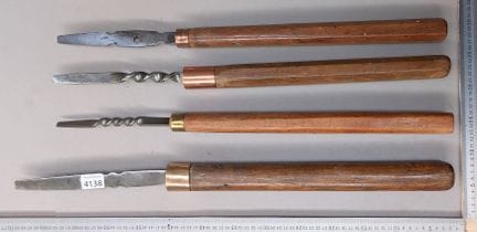 4 anciens beaux tournevis - Dimensions et état voi