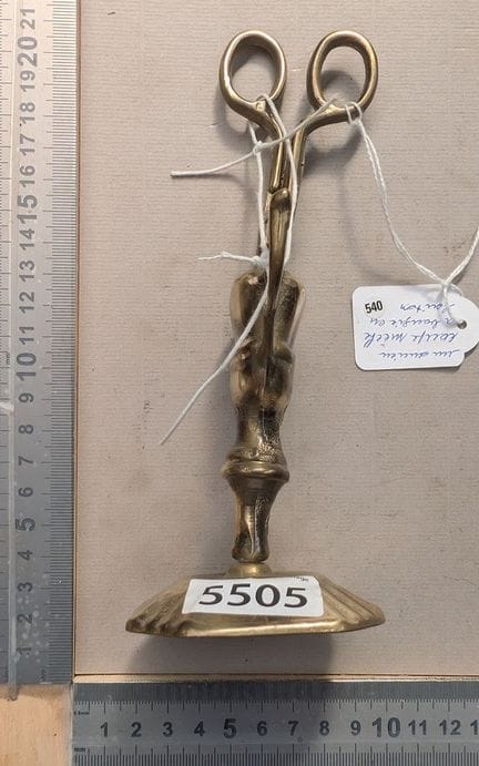 Ancien coupe-mèche à bougies en laiton - Dimension