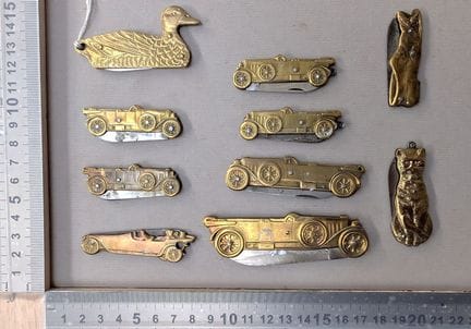 10 couteaux anciens COURSOLLES pliants - Dimension