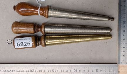 3 triboulets de bijoutier pour mesurer les bagues 