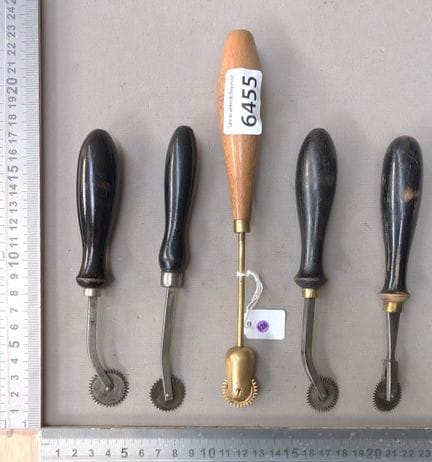 5 roulettes de cordonnier bourrelier - Dimensions 