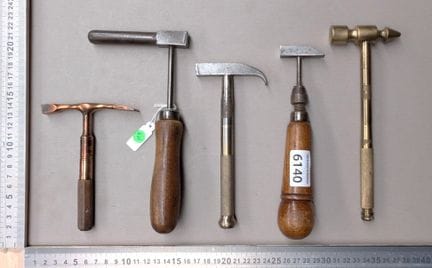 5 petits marteaux différents - Dimensions et état 