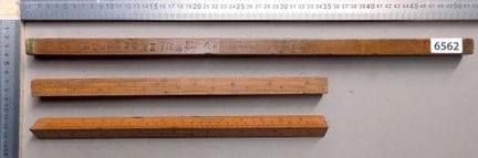 3 règles anciennes en bois ancienne mesure - Dimen