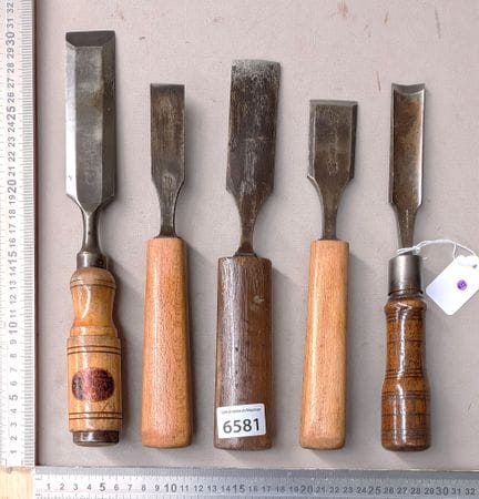 5 gouges de menuisier ébéniste sculpteur - Dimensi