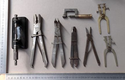 8 outils d'horloger - Dimensions et état voir phot