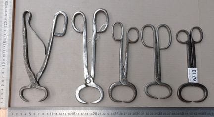 5 pinces casse sucre ancienne XIX - Dimensions et 