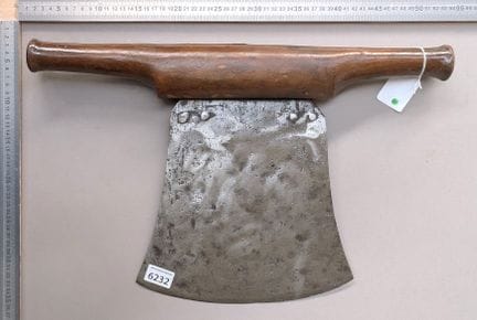 Outil ancien de cuisine en fer forgé - Dimensions 