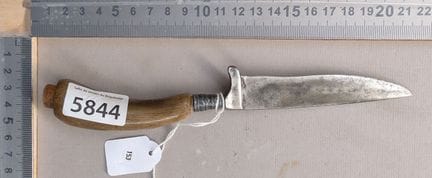Ancien couteau de chasse 1880-1900, lame forgé sim