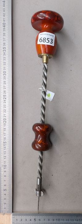 1 ancien tournevis cliquet spirale - Dimensions et