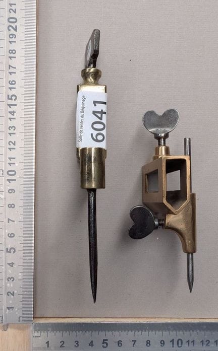 2 pièces de compas en bronze vers 1800 - Dimension