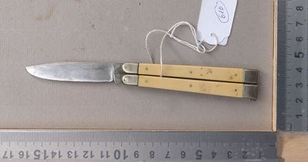 Couteau type papillon PATENT ERNA GERMANY  1880 - 