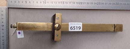 1 outil ancien trusquin marine cuivre et bois - Di